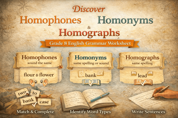 Complete Guide to Homophones, Homonyms & Homographs Grade 8