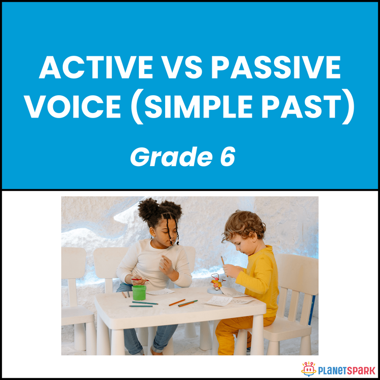 Class 6 Worksheet on Active vs Passive Voice(Past) 