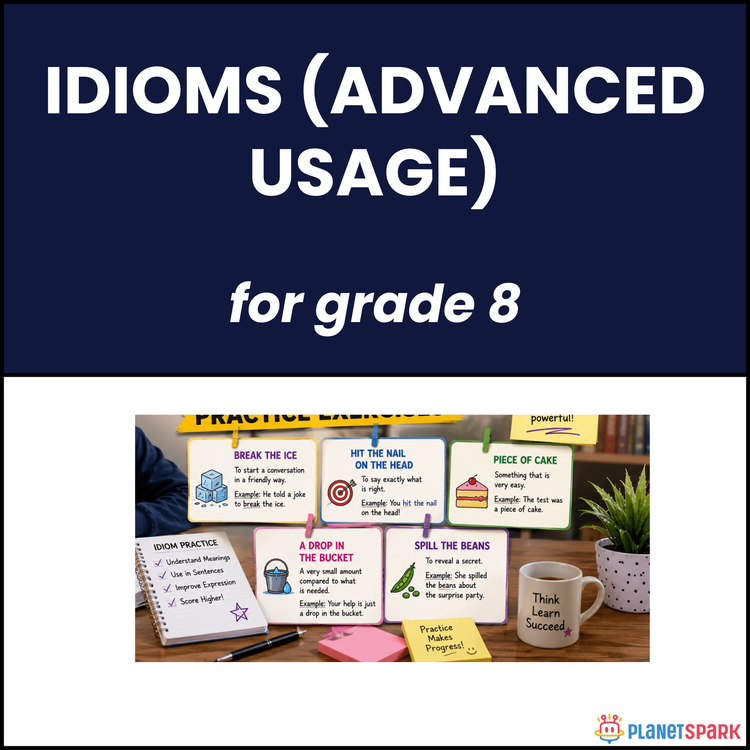 Class 8 English Worksheet on Advanced Idioms Use