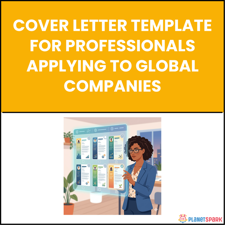 Cover Letter Template on Professionals Applying to Global Companies