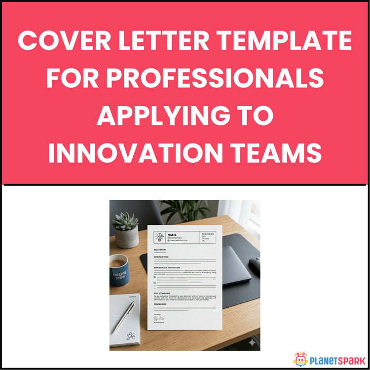 Cover Letter Template on Professionals Applying to Innovation Teams