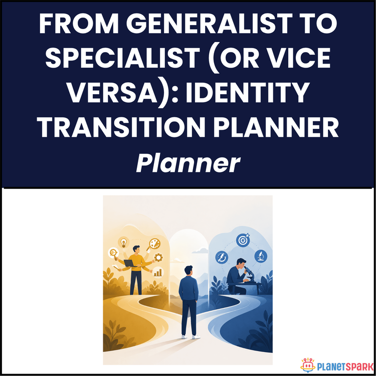 From Generalist to Specialist (or Vice Versa): Identity Transition Planner