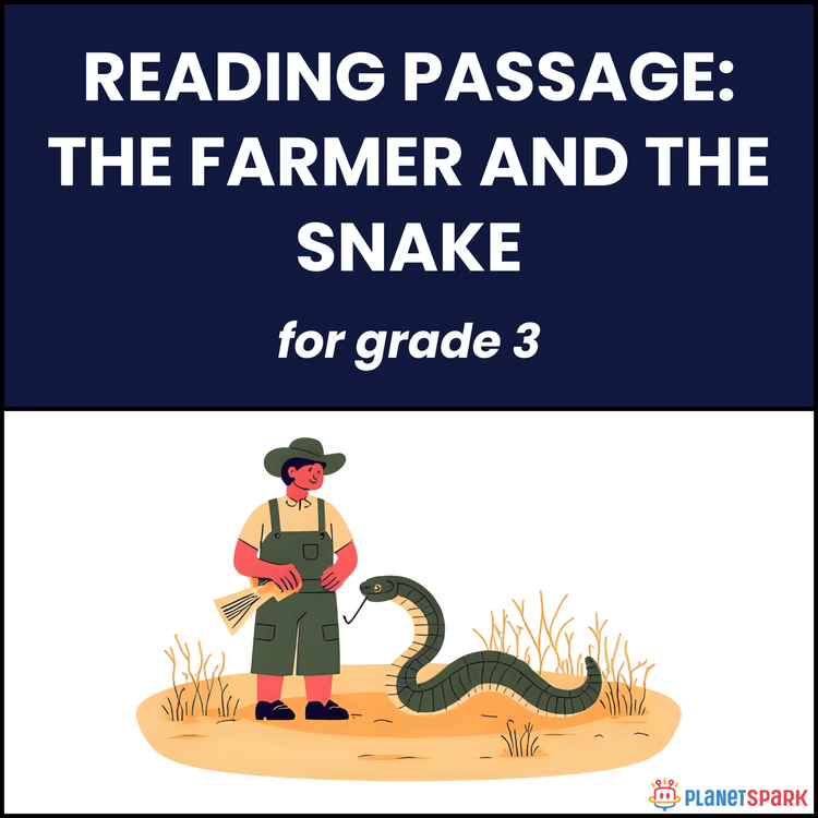 Grade 3 Reading Passage on The Farmer and the Snake