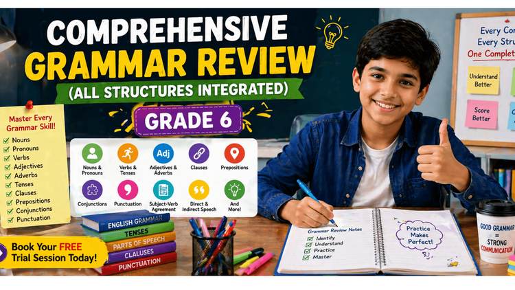 Grade 6 English Grammar Worksheet: Complete Grammar Review [PDF]