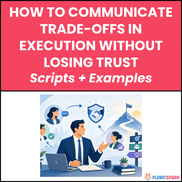 How To Communicate Trade-Offs In Execution Without Losing Trust