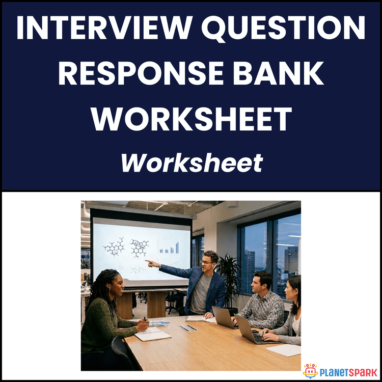 Interview Question Response Bank Worksheet