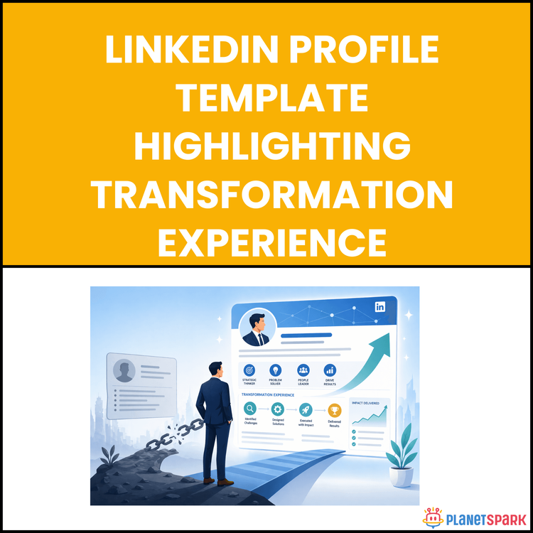 LinkedIn Profile Template Highlighting Transformation Experience