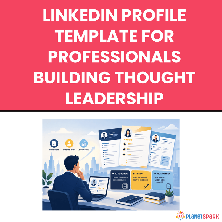 LinkedIn Profile Template for Professionals Building Thought Leadership