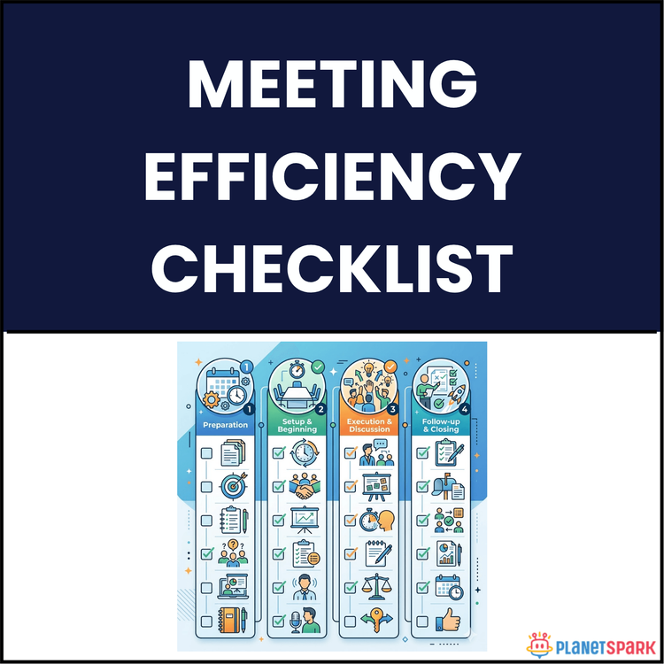 Meeting Efficiency Checklist | PlanetSpark