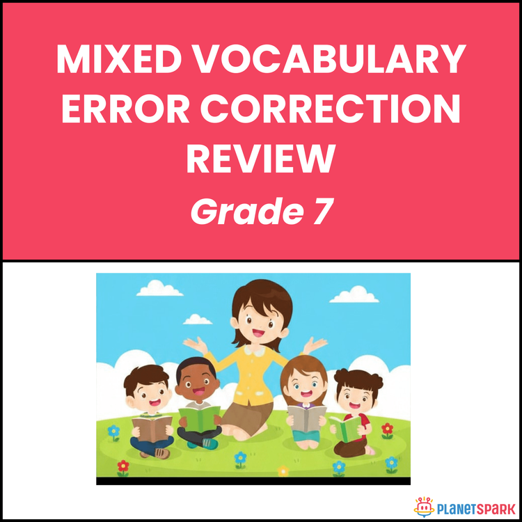 Class 8 Grammar Worksheet on Mixed Vocabulary Errors