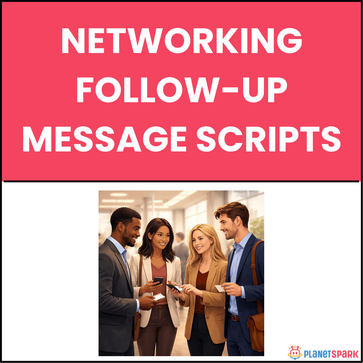 Networking Follow-Up Message Scripts | PlanetSpark