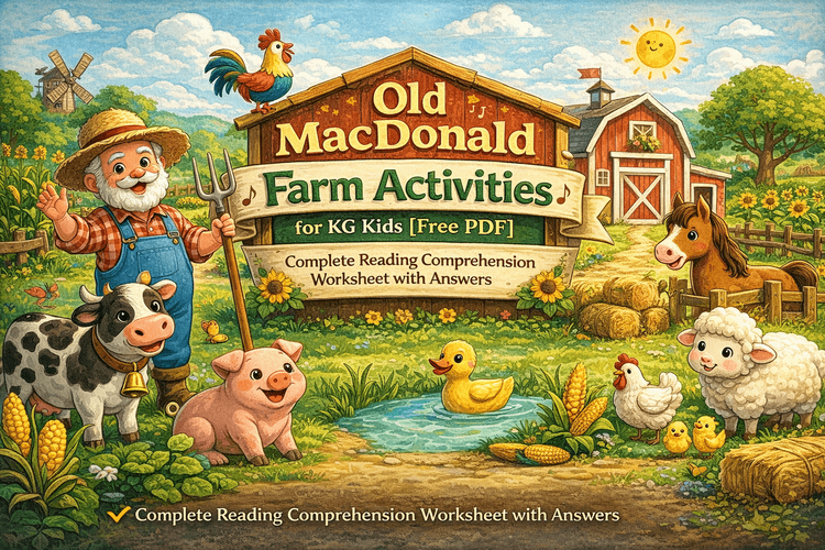 Old MacDonald Farm Activities for KG Kids [Free PDF]