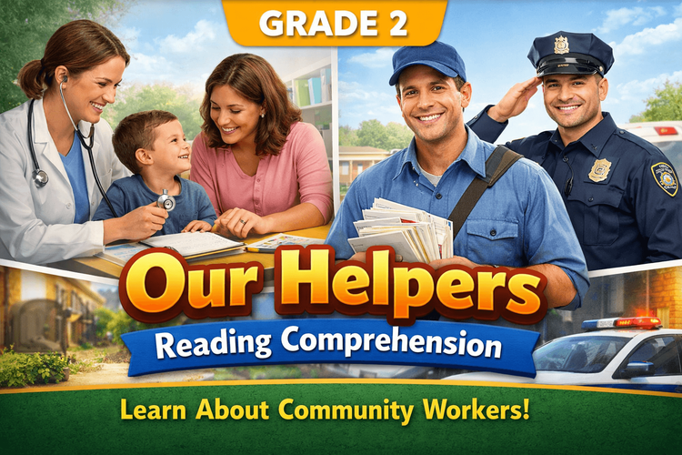 Our Helpers Reading Comprehension Worksheet for Grade 2 [PDF]