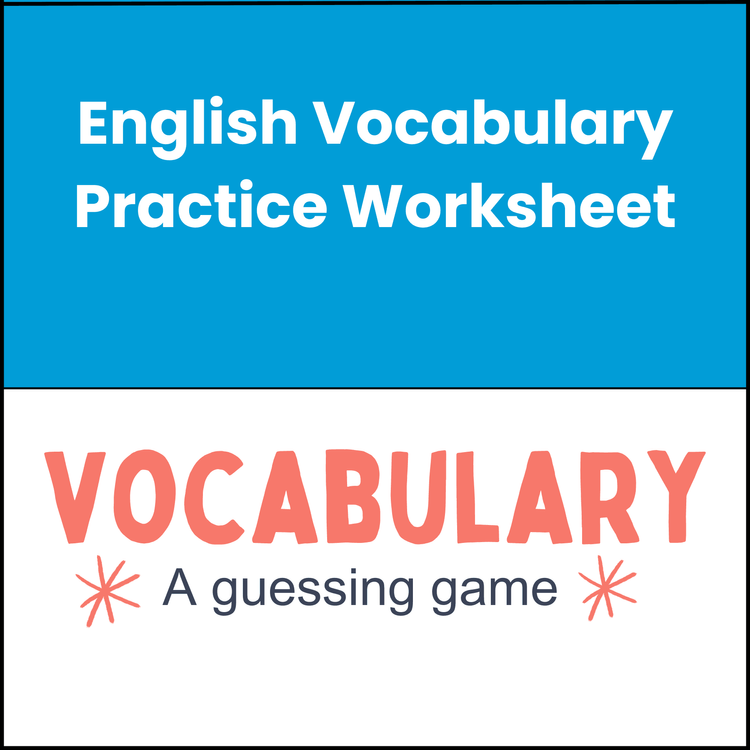 English Vocabulary Practice Worksheet