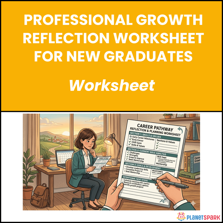 Professional Growth Reflection Worksheet for New Graduates