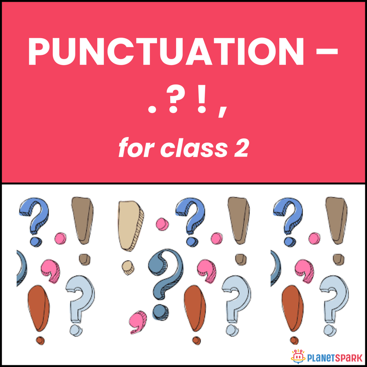 Class 2 English Worksheet on Basic Punctuation