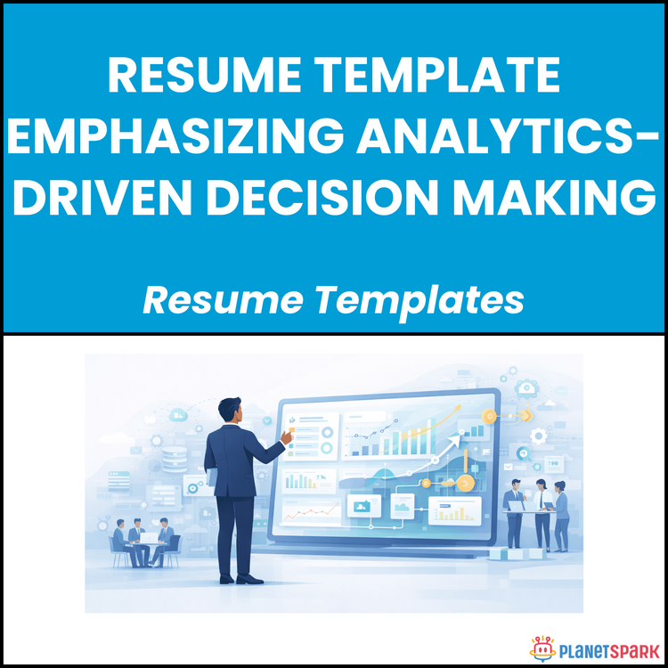 Resume Template Emphasizing Analytics-Driven Decision Making