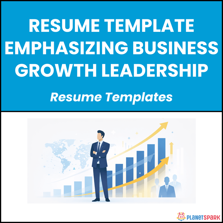 Resume Template Emphasizing Business Growth Leadership
