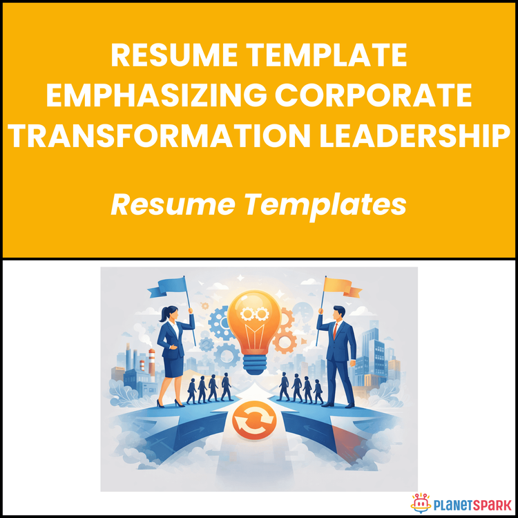 Resume Template Emphasizing Corporate Transformation Leadership