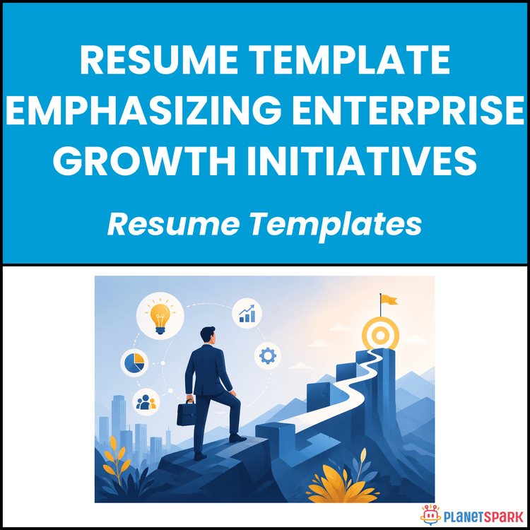 Resume Template Emphasizing Enterprise Growth Initiatives