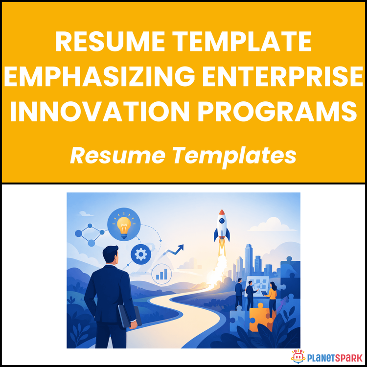 Resume Template Emphasizing Enterprise Innovation Programs