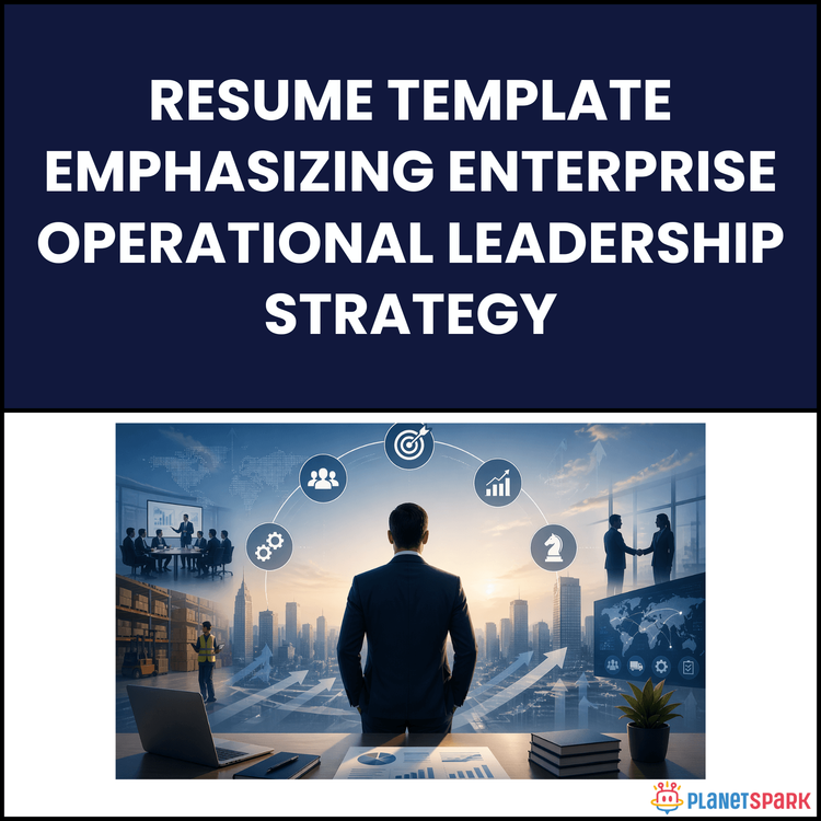 Resume Template Emphasizing Enterprise Operational Leadership Strategy
