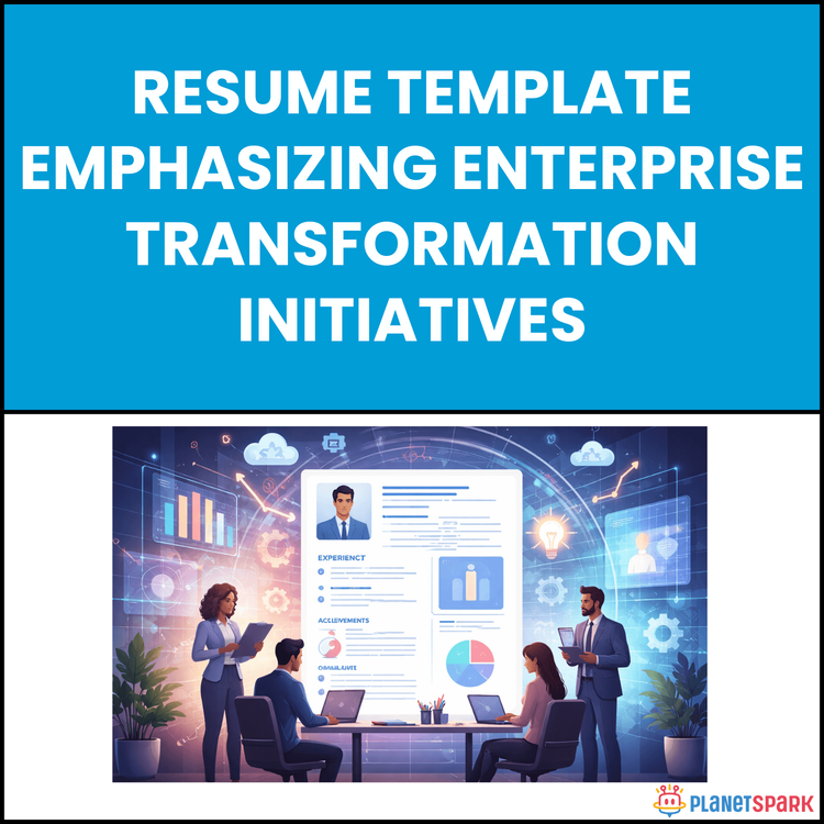 Resume Template Emphasizing Enterprise Transformation Initiatives