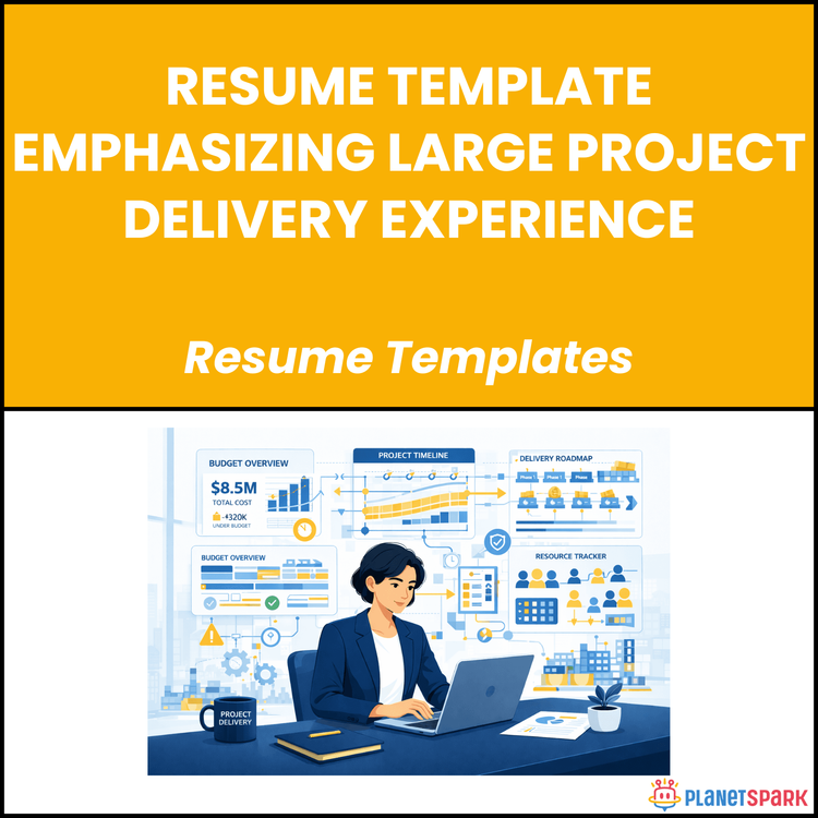 Resume Template Emphasizing Large Project Delivery Experience