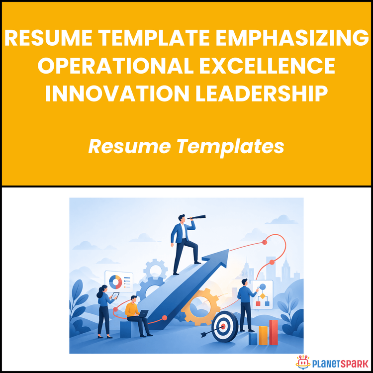 Resume Template Emphasizing Operational Excellence Innovation Leadership