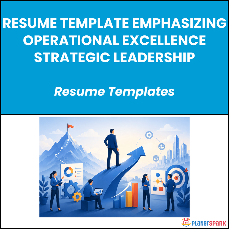 Resume Template Emphasizing Operational Excellence Strategic Leadership