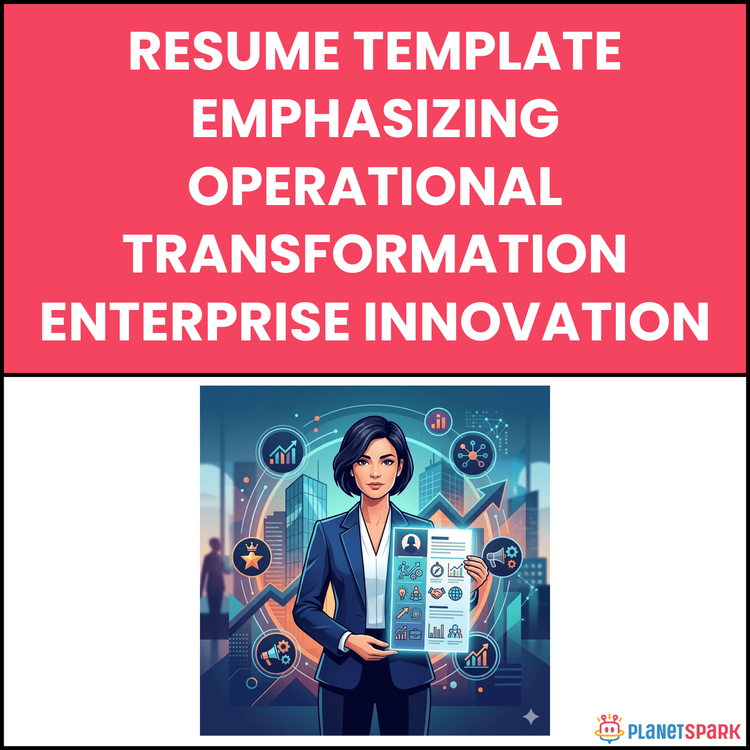 Resume Template Emphasizing Operational Transformation Enterprise ...