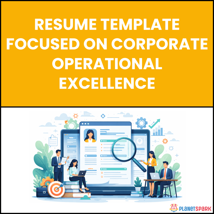 Resume Template Focused on Corporate Operational Excellence