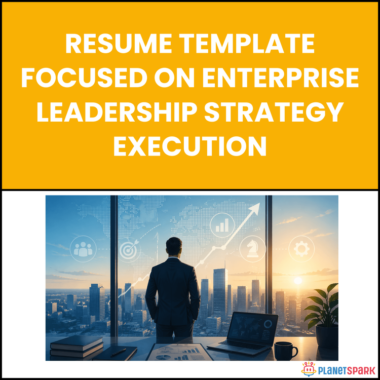 Resume Template Focused on Enterprise Leadership Strategy Execution