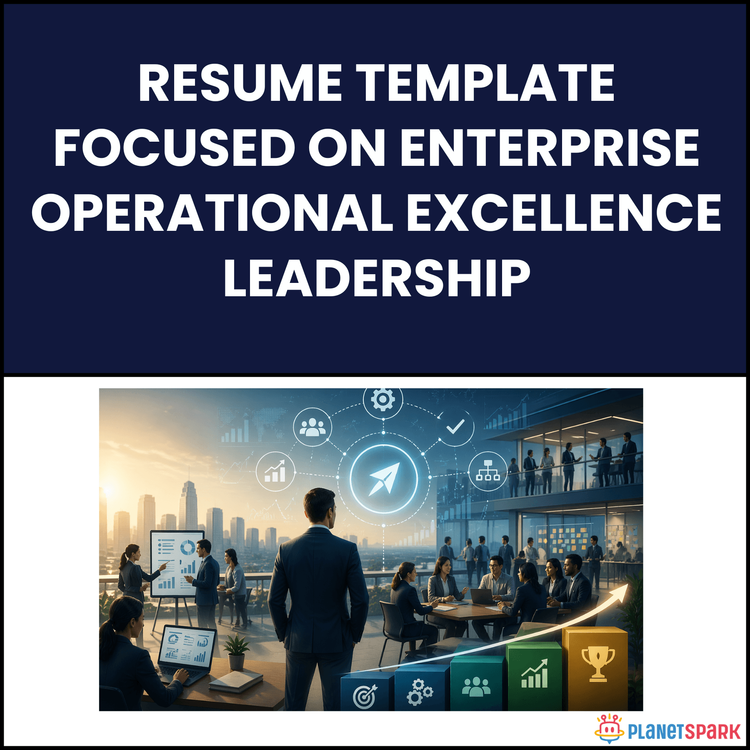 Resume Template Focused on Enterprise Operational Excellence Leadership