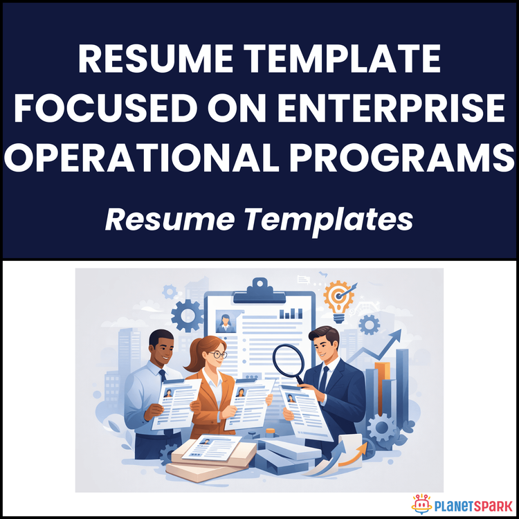 Resume Template Focused on Enterprise Operational Programs