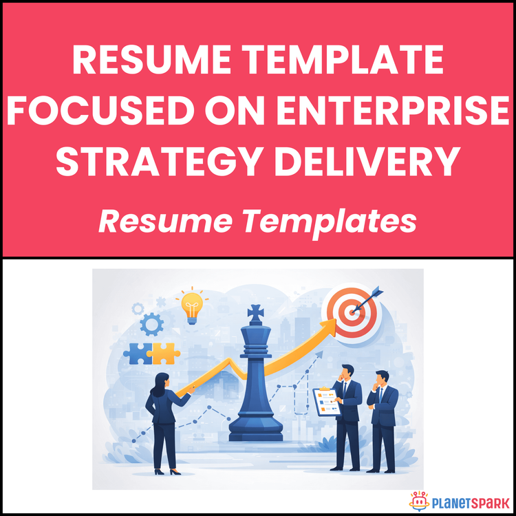 Resume Template Focused on Enterprise Strategy Delivery