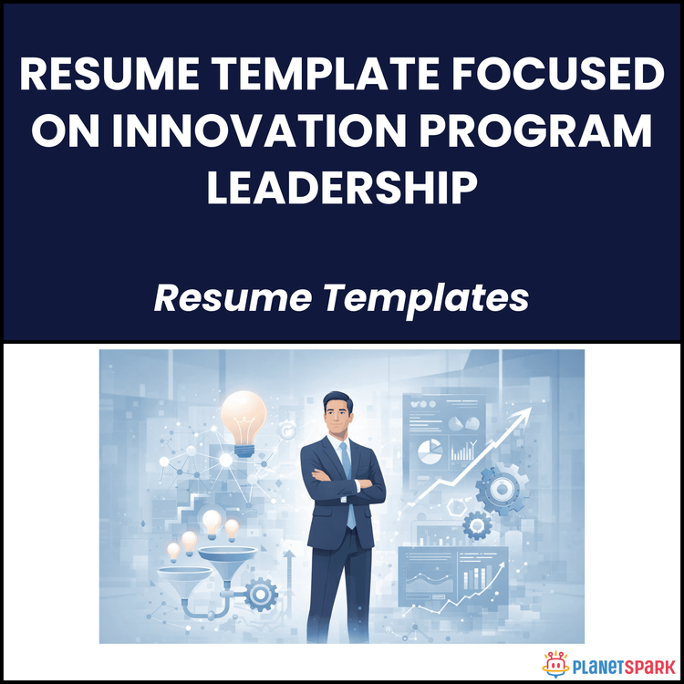 Resume Template Focused on Innovation Program Leadership