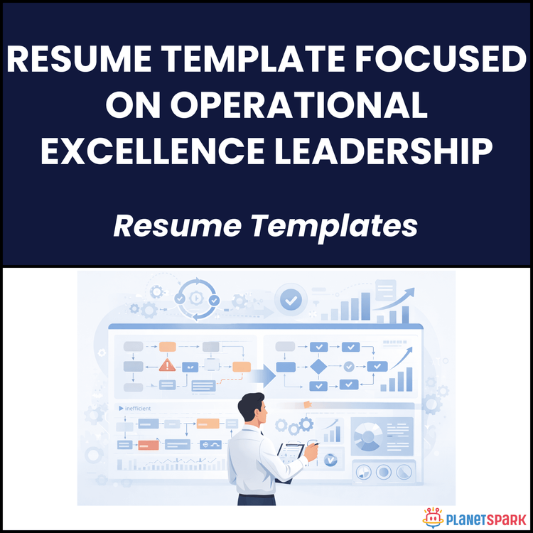 Resume Template Focused on Operational Excellence Leadership