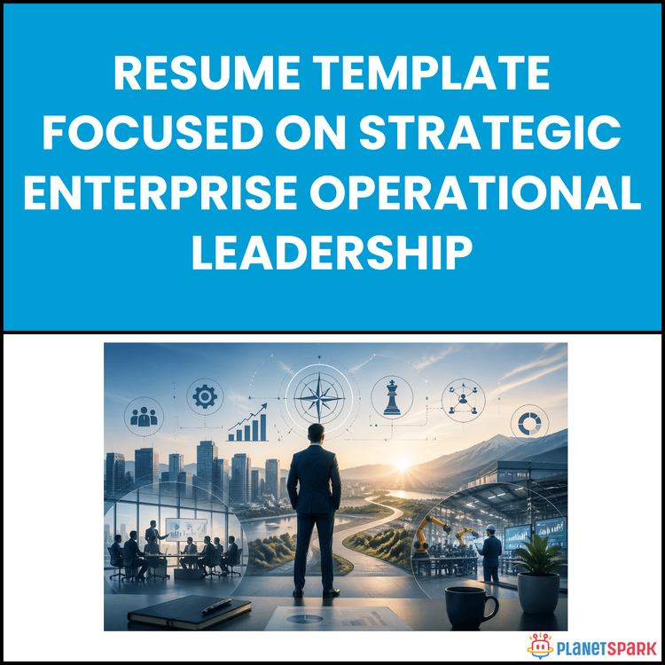 Resume Template Focused on Strategic Enterprise Operational Leadership