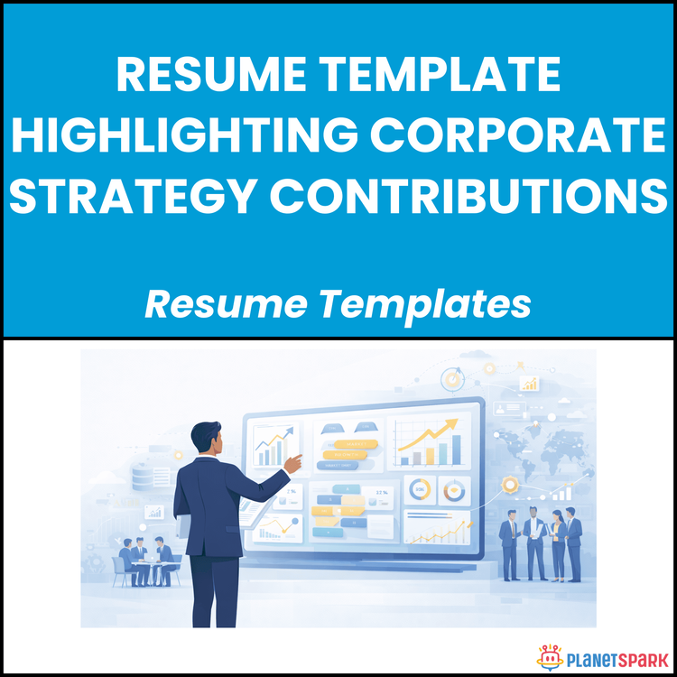 Resume Template Highlighting Corporate Strategy Contributions