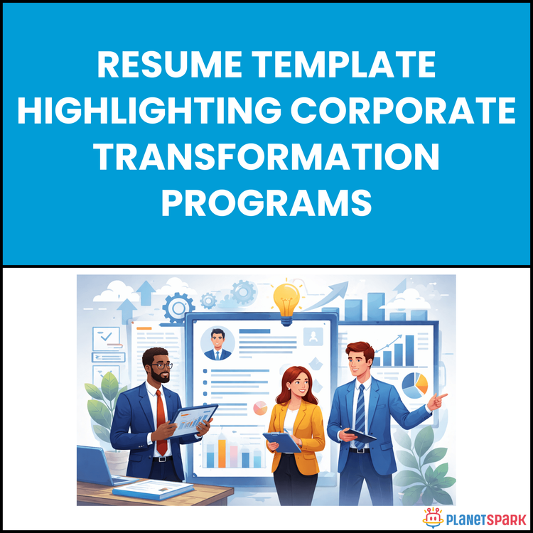 Resume Template Highlighting Corporate Transformation Programs
