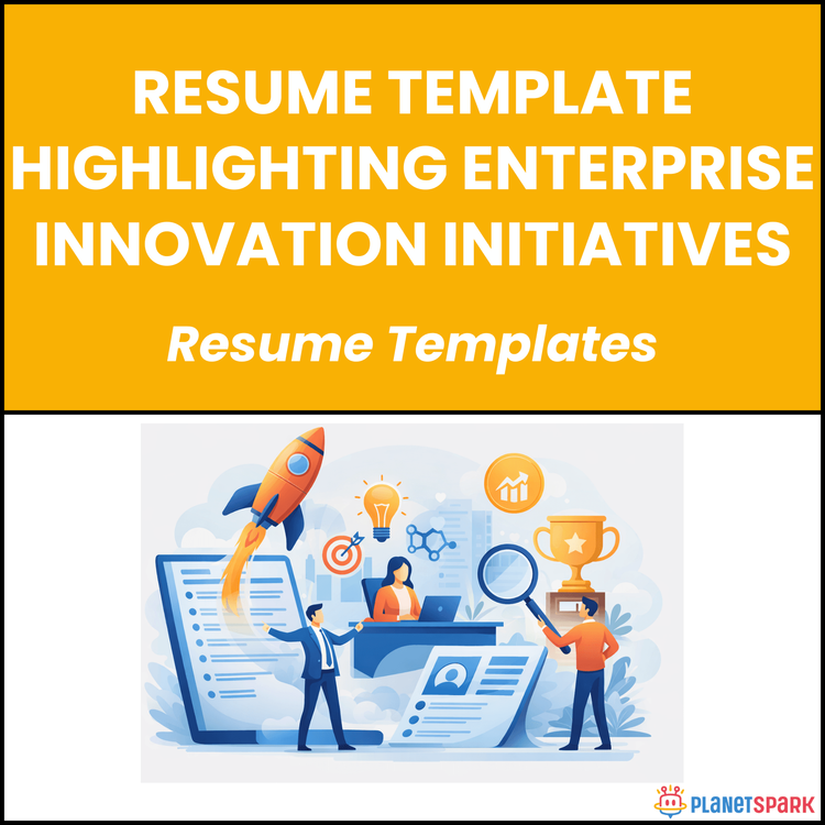 Resume Template Highlighting Enterprise Innovation Initiatives