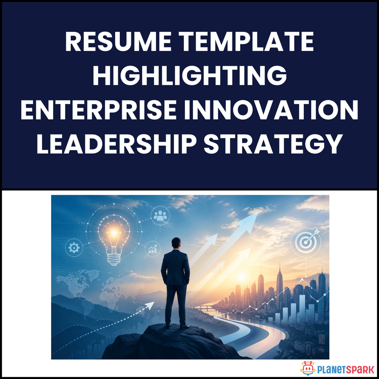 Resume Template Highlighting Enterprise Innovation Leadership Strategy