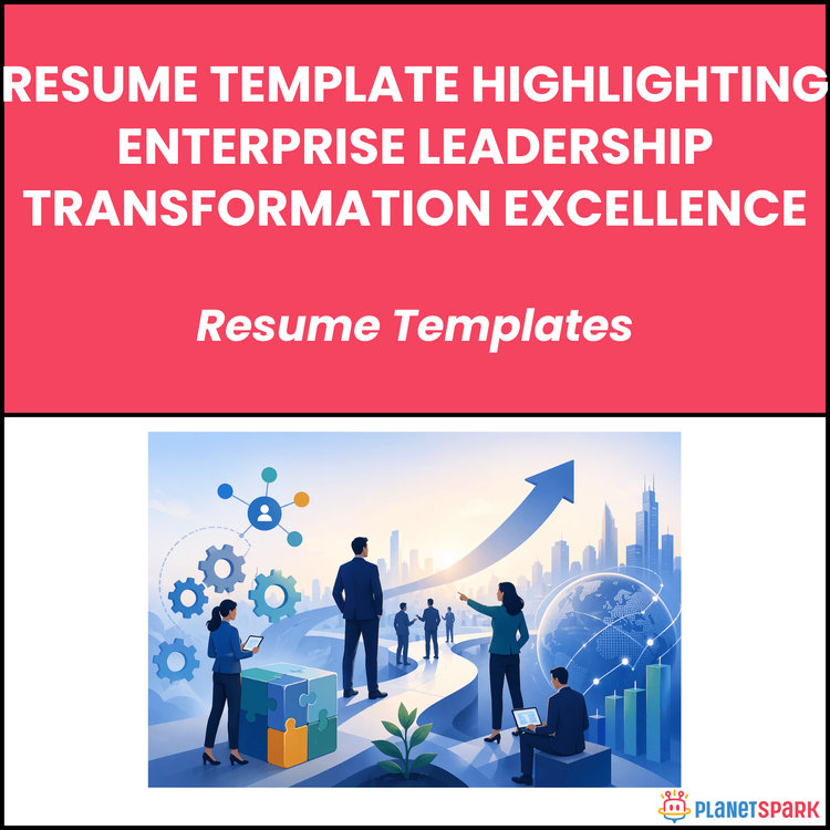 Resume Template Highlighting Enterprise Leadership Transformation Excellence
