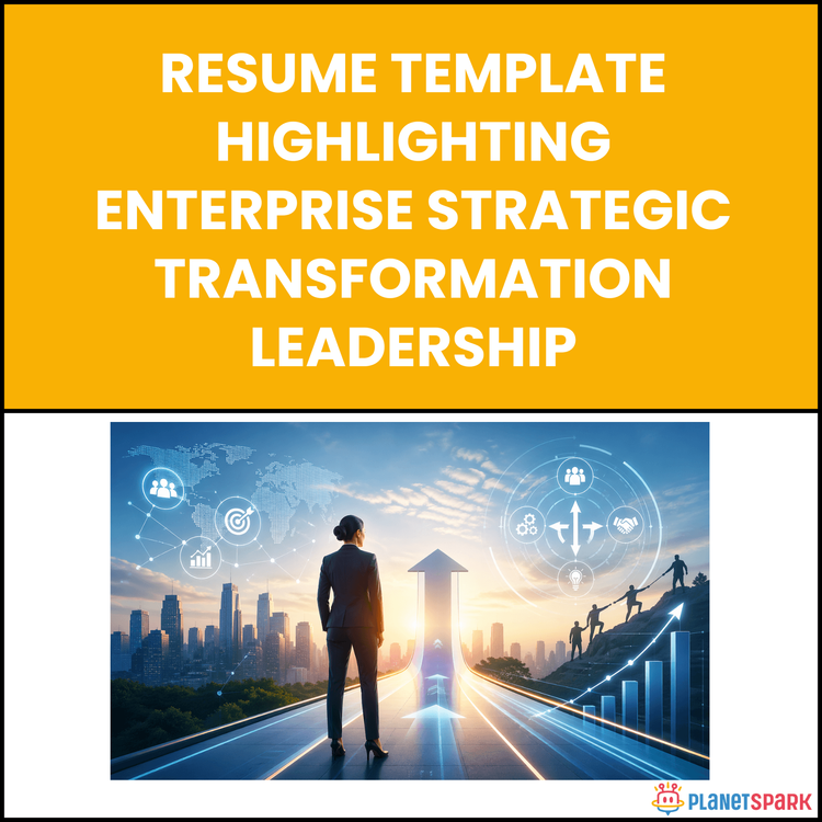 Resume Template Highlighting Enterprise Strategic Transformation Leadership