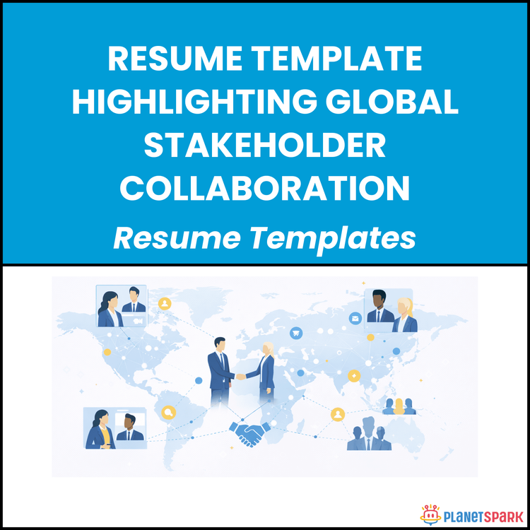 Resume Template Highlighting Global Stakeholder Collaboration