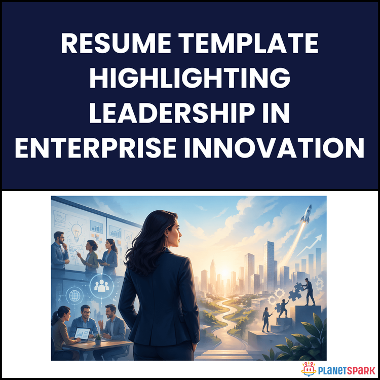 Resume Template Highlighting Leadership in Enterprise Innovation
