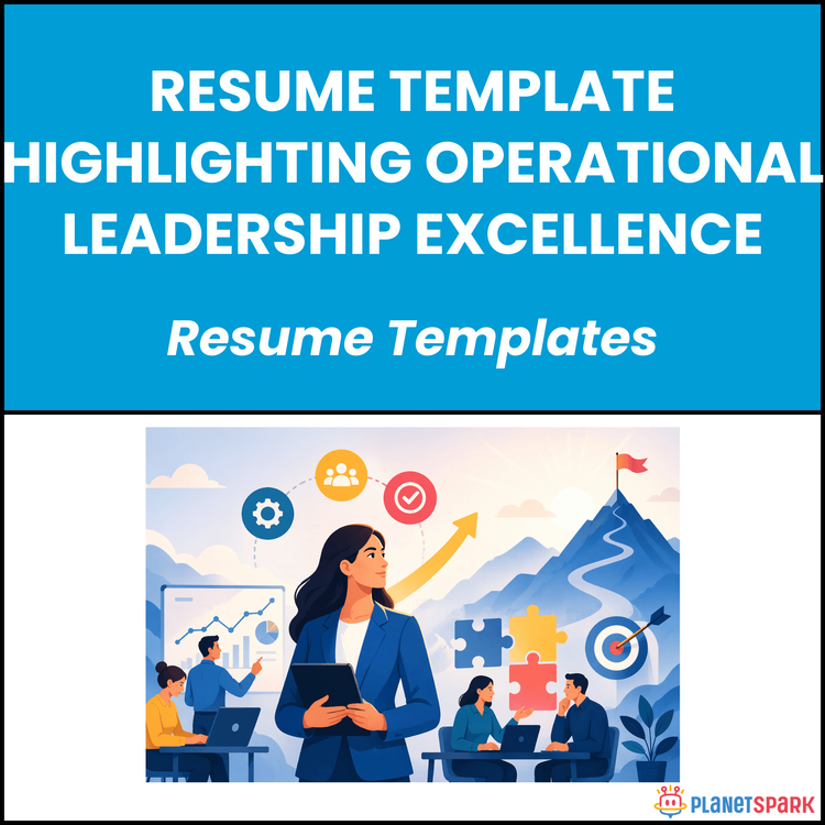 Resume Template Highlighting Operational Leadership Excellence