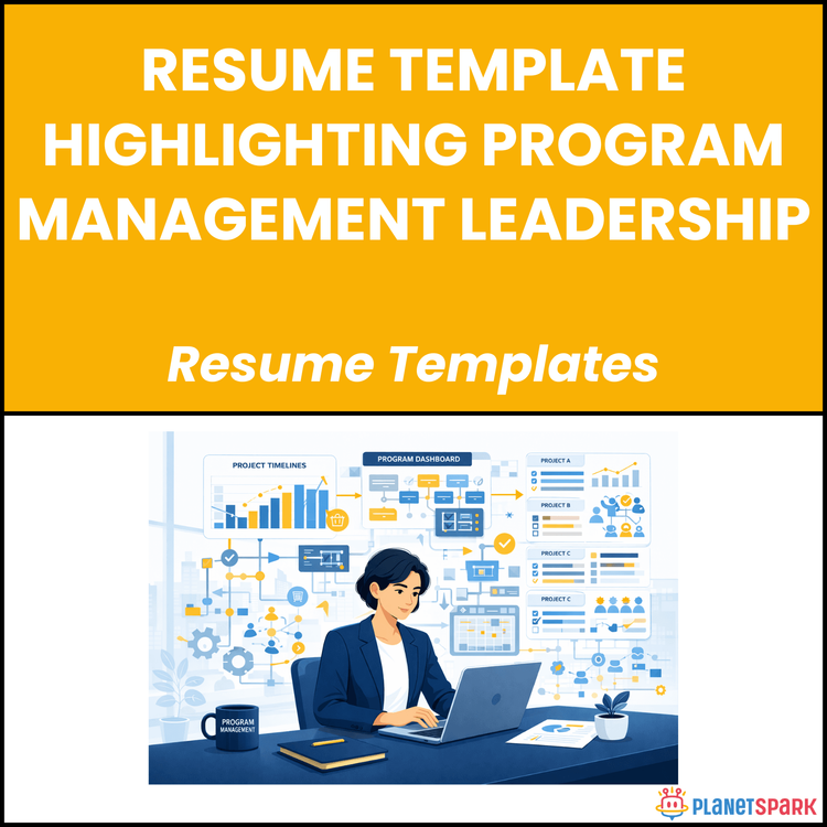 Resume Template Highlighting Program Management Leadership