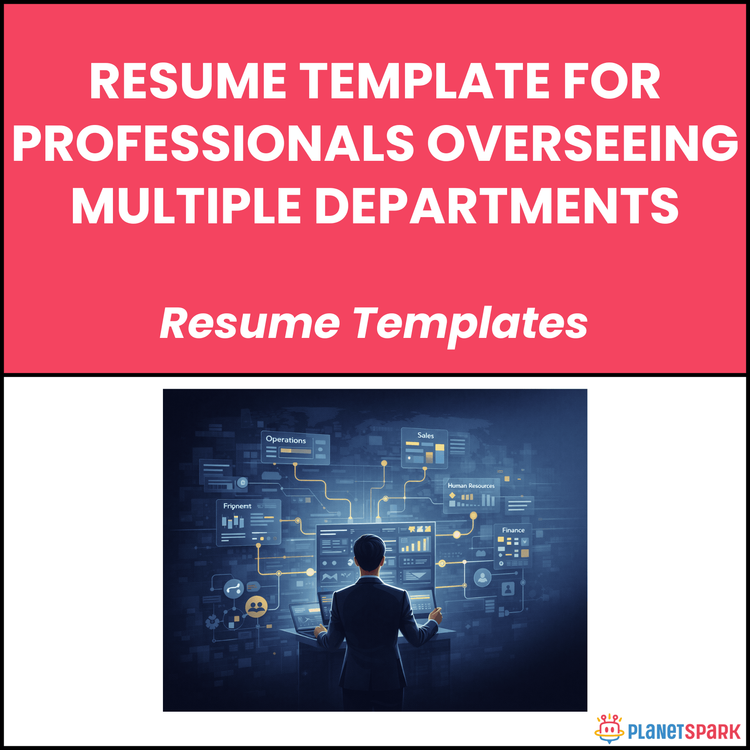 Resume Template for Professionals Overseeing Multiple Departments